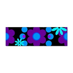 Flowers Pearls And Donuts Blue Purple Black Sticker Bumper (10 Pack) by Mazipoodles