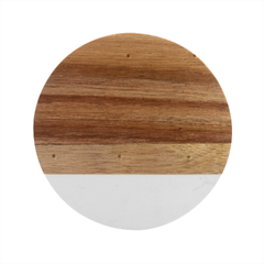 Floral-seamless-pattern Marble Wood Coaster (round) by zappwaits