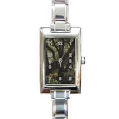 Botanical Motif Trees Detail Photography Rectangle Italian Charm Watch by dflcprintsclothing