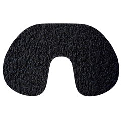 Black Wall Texture Travel Neck Pillow by artworkshop