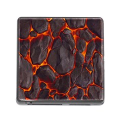 Lava Volcanic Rock Texture Memory Card Reader (square 5 Slot) by artworkshop