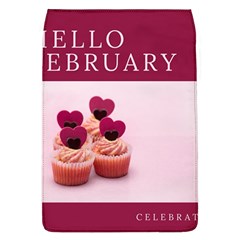Hello February Text And Cupcakes Removable Flap Cover (l) by artworkshop
