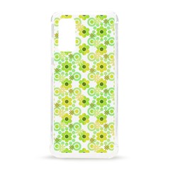 Bitesize Flowers Pearls And Donuts Yellow Green Check White Samsung Galaxy S20 6 2 Inch Tpu Uv Case by Mazipoodles