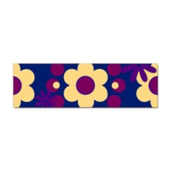 Flowers Pearls And Donuts Purple Burgundy Peach Navy Sticker (bumper) by Mazipoodles