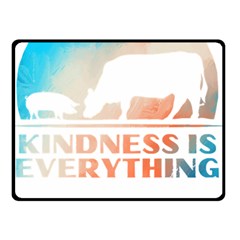 Vegan Animal Lover T- Shirt Kindness Is Everything Vegan Animal Lover T- Shirt Fleece Blanket (small) by maxcute