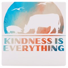 Vegan Animal Lover T- Shirt Kindness Is Everything Vegan Animal Lover T- Shirt Uv Print Square Tile Coaster  by maxcute