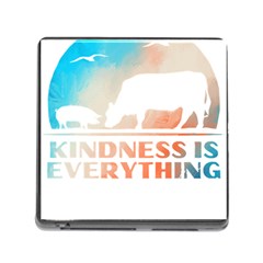 Vegan Animal Lover T- Shirt Kindness Is Everything Vegan Animal Lover T- Shirt Memory Card Reader (square 5 Slot) by maxcute