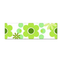 Flowers Pearls And Donuts Green Spearmint Green White Sticker (bumper) by Mazipoodles