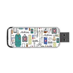 Medical Biology Detail Medicine Psychedelic Science Abstract Abstraction Chemistry Genetics Art Patt Portable Usb Flash (one Side) by Jancukart