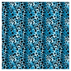 Blue Leopard Lightweight Scarf  by DinkovaArt