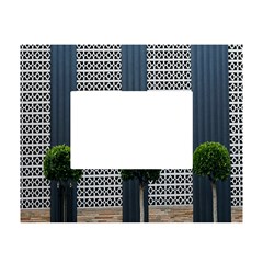 Exterior Building Pattern White Tabletop Photo Frame 4 x6  by artworkshop