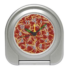 Cookies With Strawberry Jam Motif Pattern Travel Alarm Clock by dflcprintsclothing