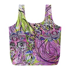 Abstract Intarsio Full Print Recycle Bag (l) by kaleidomarblingart
