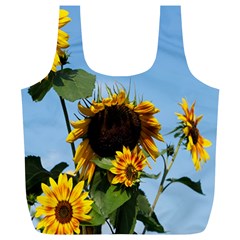 Sunflower Flower Yellow Full Print Recycle Bag (xl) by artworkshop