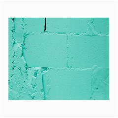 Teal Brick Texture Small Glasses Cloth (2 Sides) by artworkshop