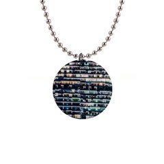 Texture Pattern 1  Button Necklace by artworkshop