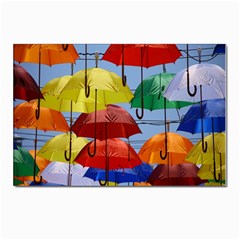 Umbrellas Colourful Postcards 5  X 7  (pkg Of 10) by artworkshop