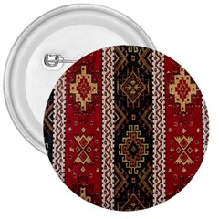 Uzbek Pattern In Temple 3  Buttons