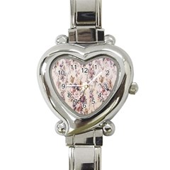 Vintage Floral Pattern Heart Italian Charm Watch