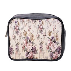 Vintage Floral Pattern Mini Toiletries Bag (two Sides)