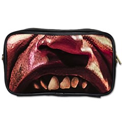 Scary Man Closeup Portrait Illustration Toiletries Bag (two Sides) by dflcprintsclothing