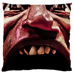 Scary Man Closeup Portrait Illustration Large Cushion Case (one Side) by dflcprintsclothing