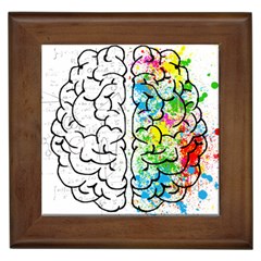 Brain-mind-psychology-idea-drawing Framed Tile by Jancukart