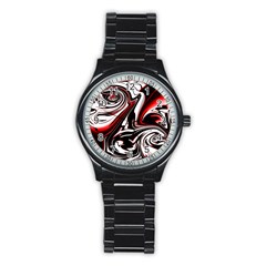 Modern Art Design Fantasy Surreal Stainless Steel Round Watch by Ravend