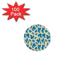 Rose Floral Seamless Pattern 1  Mini Buttons (100 Pack) 