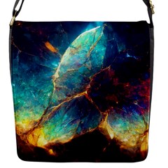 Abstract Galactic Wallpaper Flap Closure Messenger Bag (s)