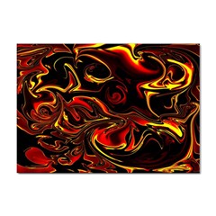 Modern Art Design Fantasy Surreal Orange Sticker A4 (100 Pack) by Ravend