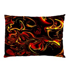 Modern Art Design Fantasy Surreal Orange Pillow Case by Ravend