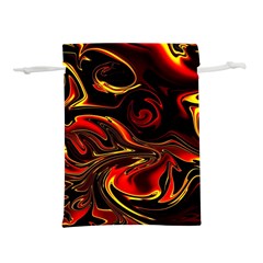 Modern Art Design Fantasy Surreal Orange Lightweight Drawstring Pouch (m) by Ravend