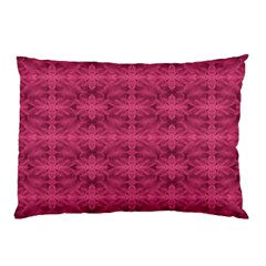 Elegant Pink Floral Geometric Pattern Pillow Case by dflcprintsclothing