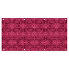 Elegant Pink Floral Geometric Pattern Banner And Sign 8  X 4  by dflcprintsclothing