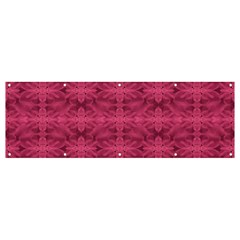 Elegant Pink Floral Geometric Pattern Banner And Sign 12  X 4  by dflcprintsclothing