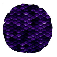 Purple Scales! Large 18  Premium Round Cushions by fructosebat