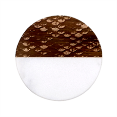 Purple Scales! Classic Marble Wood Coaster (round) 