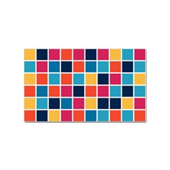 Square Plaid Checkered Pattern Sticker (rectangular) by Ravend