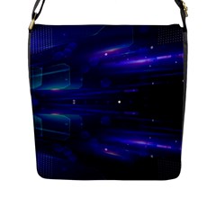 Abstract Colorful Pattern Design Flap Closure Messenger Bag (l) by Ravend