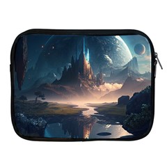 Space Planet Universe Galaxy Moon Apple Ipad 2/3/4 Zipper Cases by Ravend