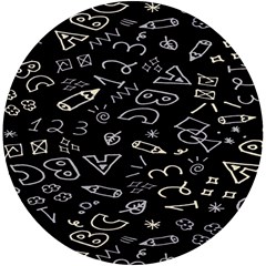 Background Graphic Abstract Pattern Uv Print Round Tile Coaster