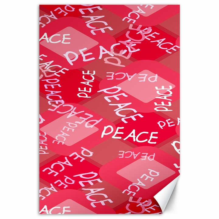 Background Peace Doodles Graphic Canvas 24  x 36 