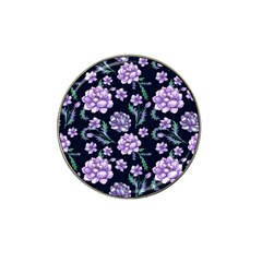 Elegant Purple Pink Peonies In Dark Blue Background Hat Clip Ball Marker (10 Pack) by augustinet