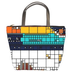 Abstract Statistics Rectangles Classification Bucket Bag by Pakemis