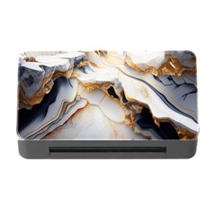 Marble Stone Abstract Gold White Color Colorful Memory Card Reader With Cf by Pakemis