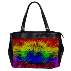 Colour Background Structure Lines Explosion Pop Oversize Office Handbag by Pakemis