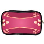 Heart Valentine Love Pink Red Toiletries Bag (Two Sides) Front