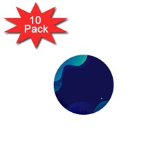 Abstract Blue Texture Space 1  Mini Buttons (10 Pack)  by Ravend