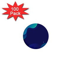 Abstract Blue Texture Space 1  Mini Buttons (100 Pack)  by Ravend